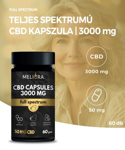 Meliora CBD kapszula | 60 db | 3000 mg