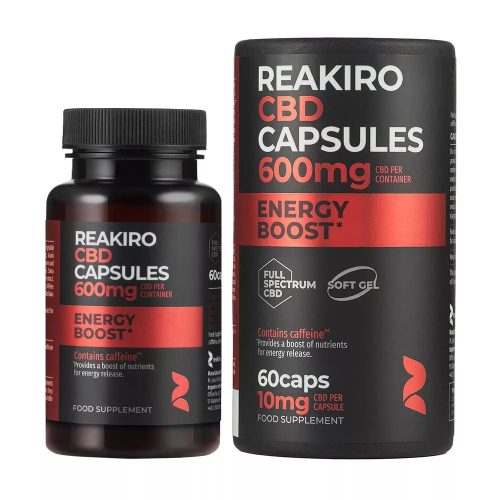 Reakiro Energy Boost CBD kapszula | 60 db | 600 mg