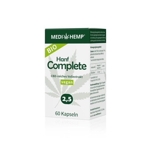 Medihemp Complete 2.5% CBD kapszula | 60 db | 405 mg