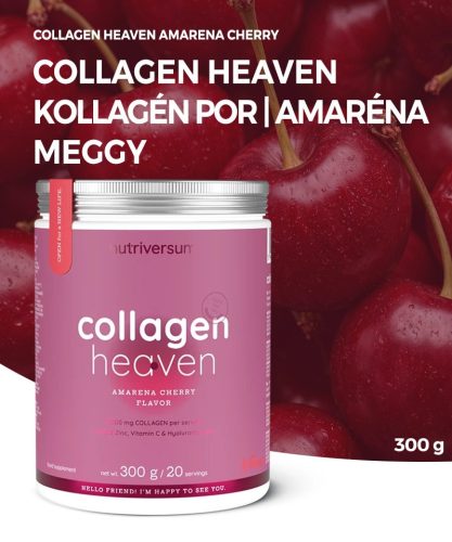 Nutriversum Collagen Heaven | Kollagén por | amaréna meggy | 300 g